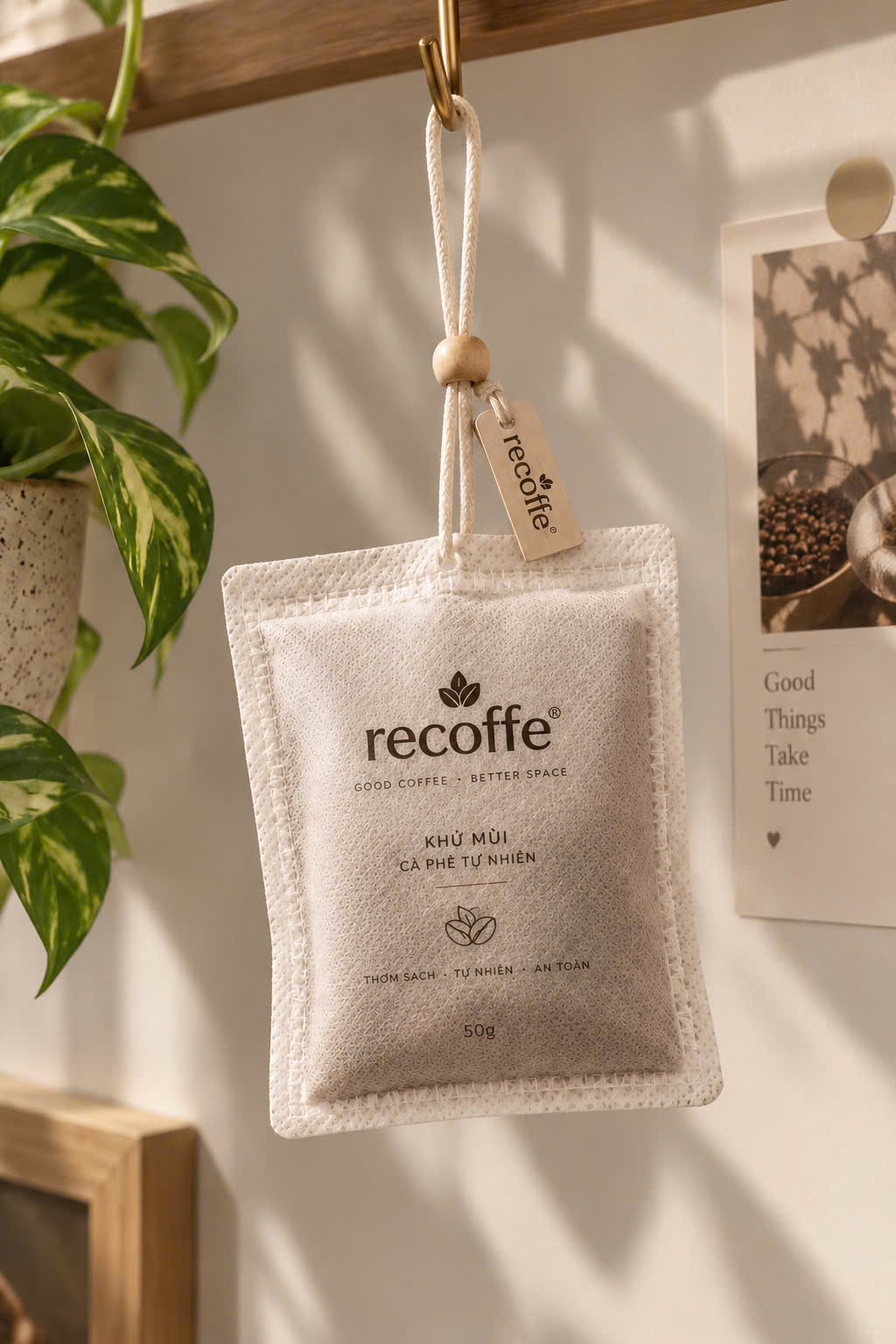Túi khử mùi cà phê tự nhiên Recoffe