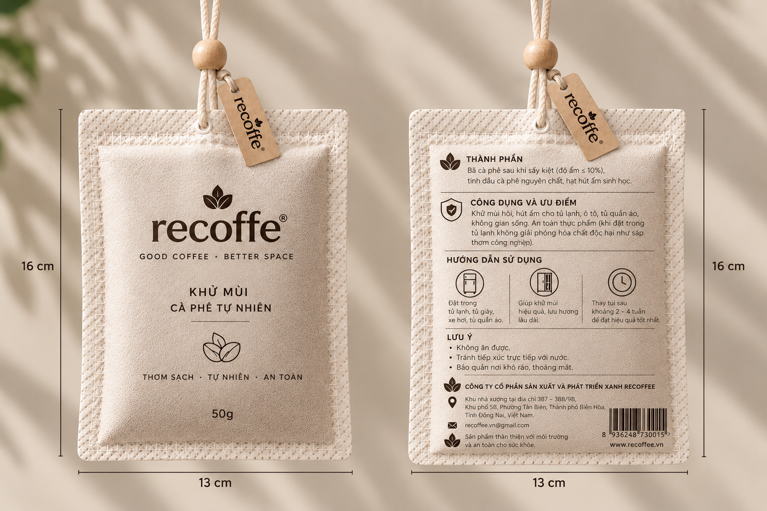 Túi khử mùi cà phê tự nhiên Recoffe - Ảnh 5